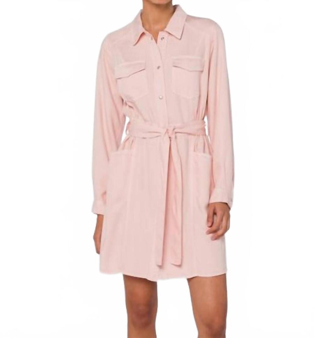 NEW VELVET HEART deena snap button mini dress in blushing rose